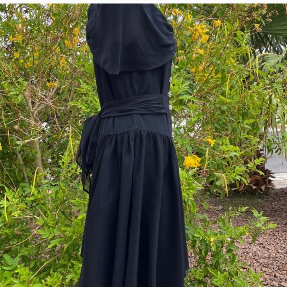 Black Vintage 80s Anna dress - Picture 5 of 6